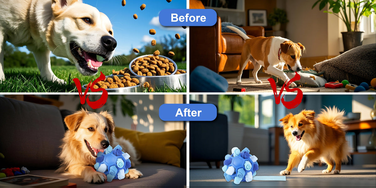 Dog Toy Fabric Snuffle Ball Treat Dispenser and Slow Feeder in Five Colors for Dogs and Puppies — image 13