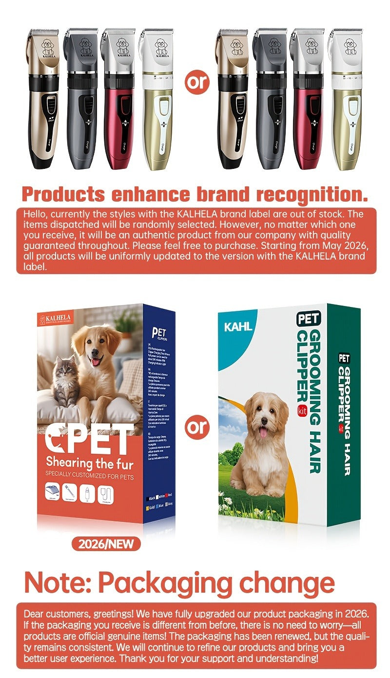 Pet Hair Clipper, USB-Rechargeable Cordless Trimmer with Adjustable Comb and Four Package Options — image 17