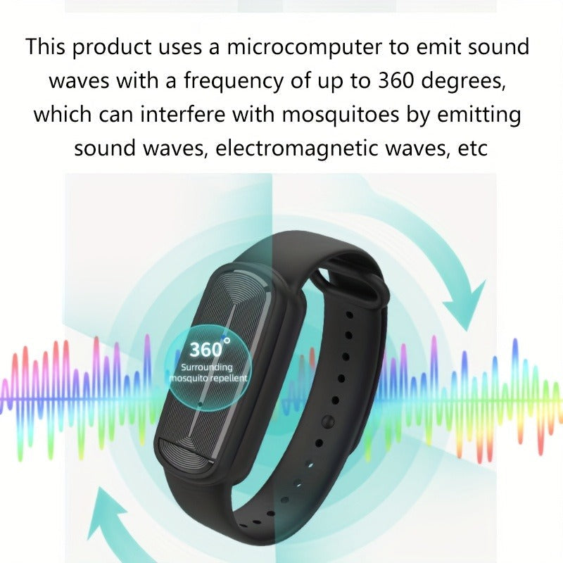 Mosquito Bracelet, Ultrasonic Soundwave Technology, USB Rechargeable, Wristband for Camping Outdoor Hiking Travel — image 6
