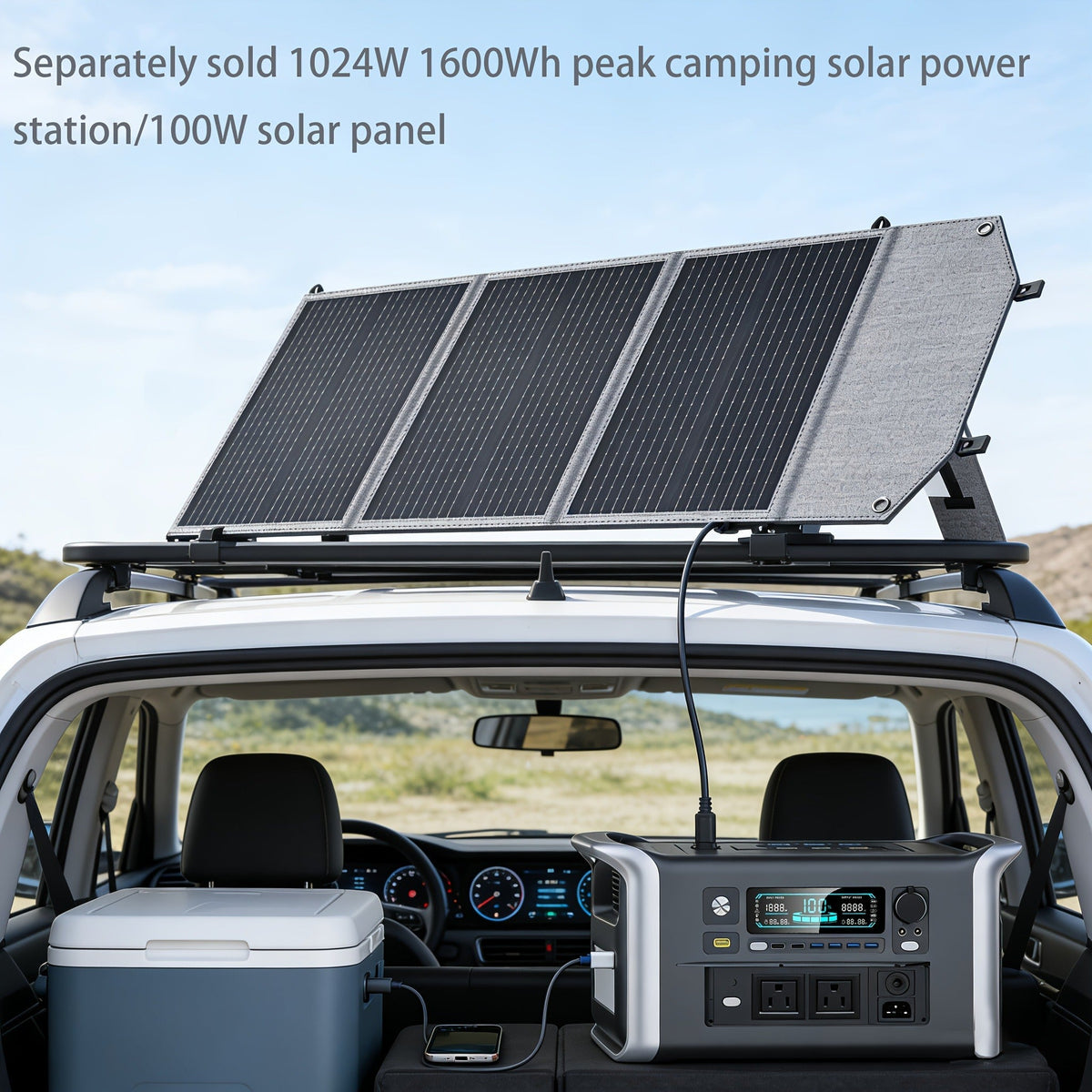 Portable Power Station 1024Wh LiFePO4 Solar Generator - UPS Backup Battery with AC 110V, DC, USB — image 7