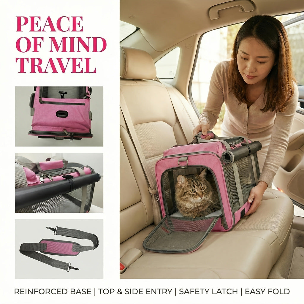 Soft-Sided Mesh-Panel Pet Carrier with Privacy Cover and Nine Color or Accessory Bundle Options — image 18