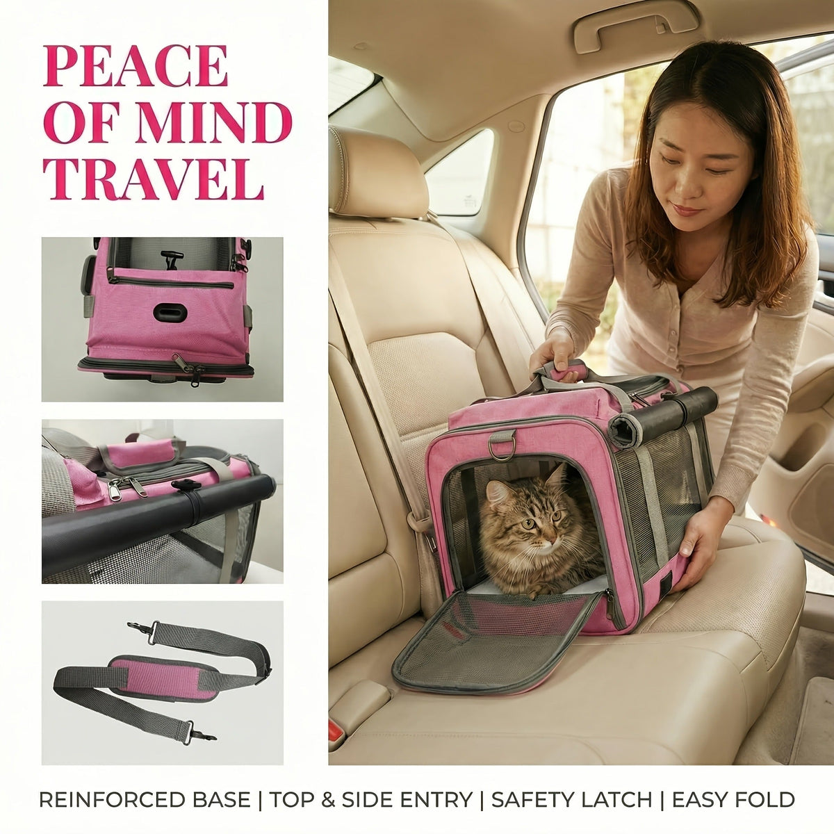 Soft-Sided Mesh-Panel Pet Carrier with Privacy Cover and Nine Color or Accessory Bundle Options — image 18