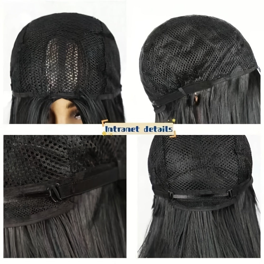 Synthetic Wig 28-Inch Big-Wave Curly Headband Style in Dark Brown or Black for Parties and Weddings — image 6