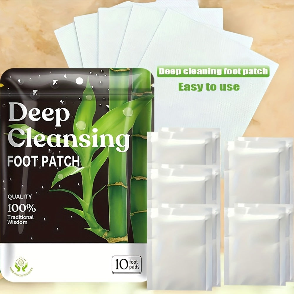 Foot Detox Pads 100pcs Overnight Bamboo Vinegar & Ginger Powder – Deep Cleansing Alcohol-Free Natural Plant Patches — image 1