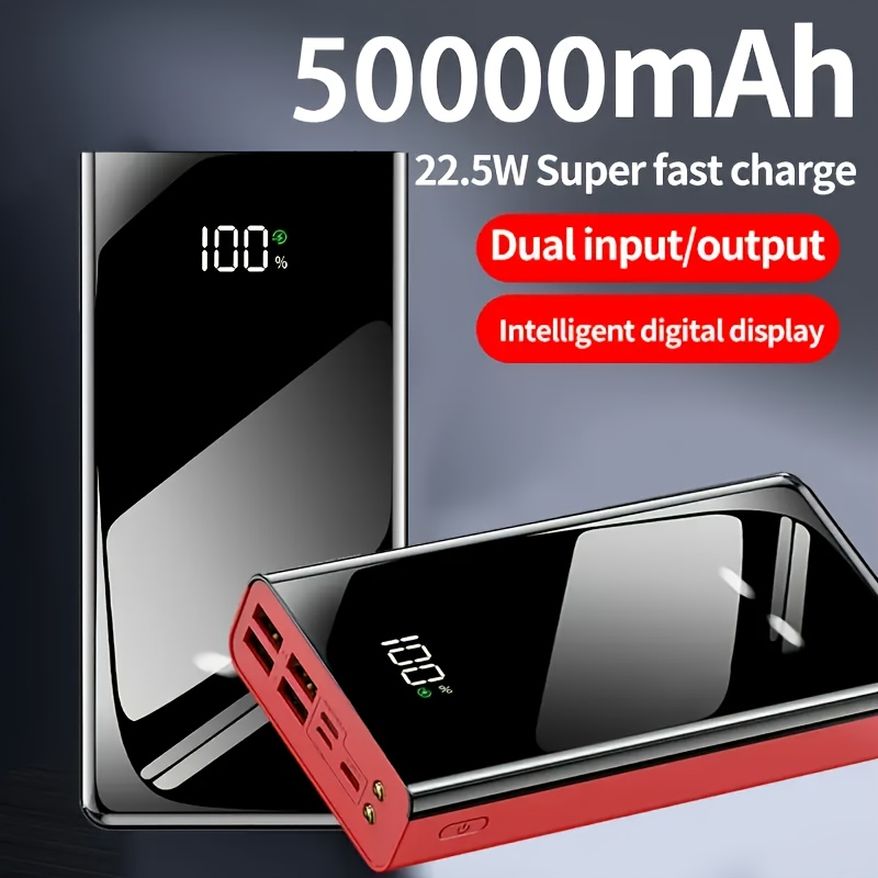 Power Bank 100000mAh 22.5W Super Fast Charging Two-Way USB-C Digital Display Large Capacity Portable Charger for Travel Campi