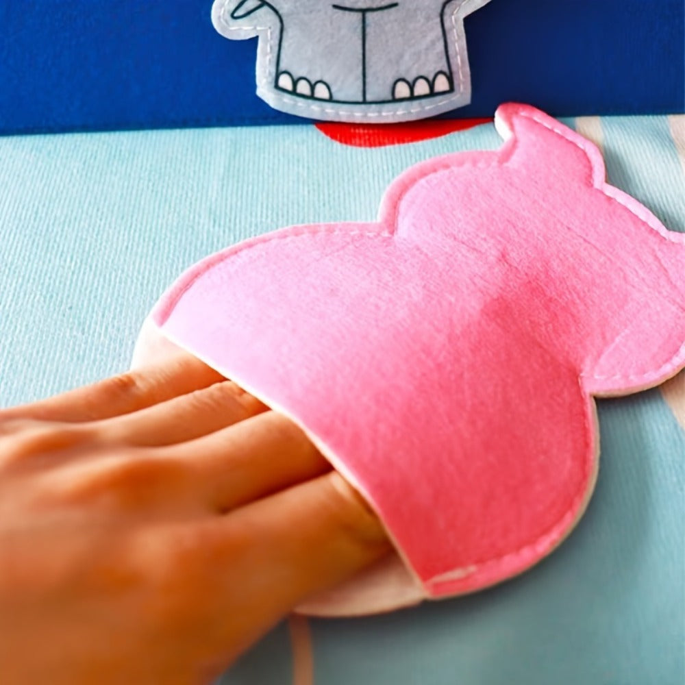 Elephant and Piggie Hand Puppets Plush Stuffed Animal Props for Storytelling, Classroom Teaching & Role Play — image 14