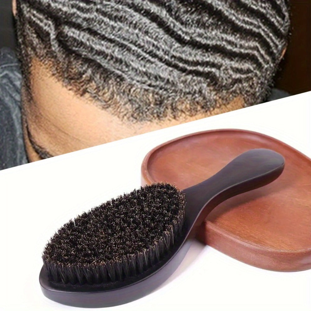 360 Wave Brush for Men with Heavy-Duty Nylon Bristles & Non-Slip ABS Handle – Professional Wave Training, Curl Defining & Upd
