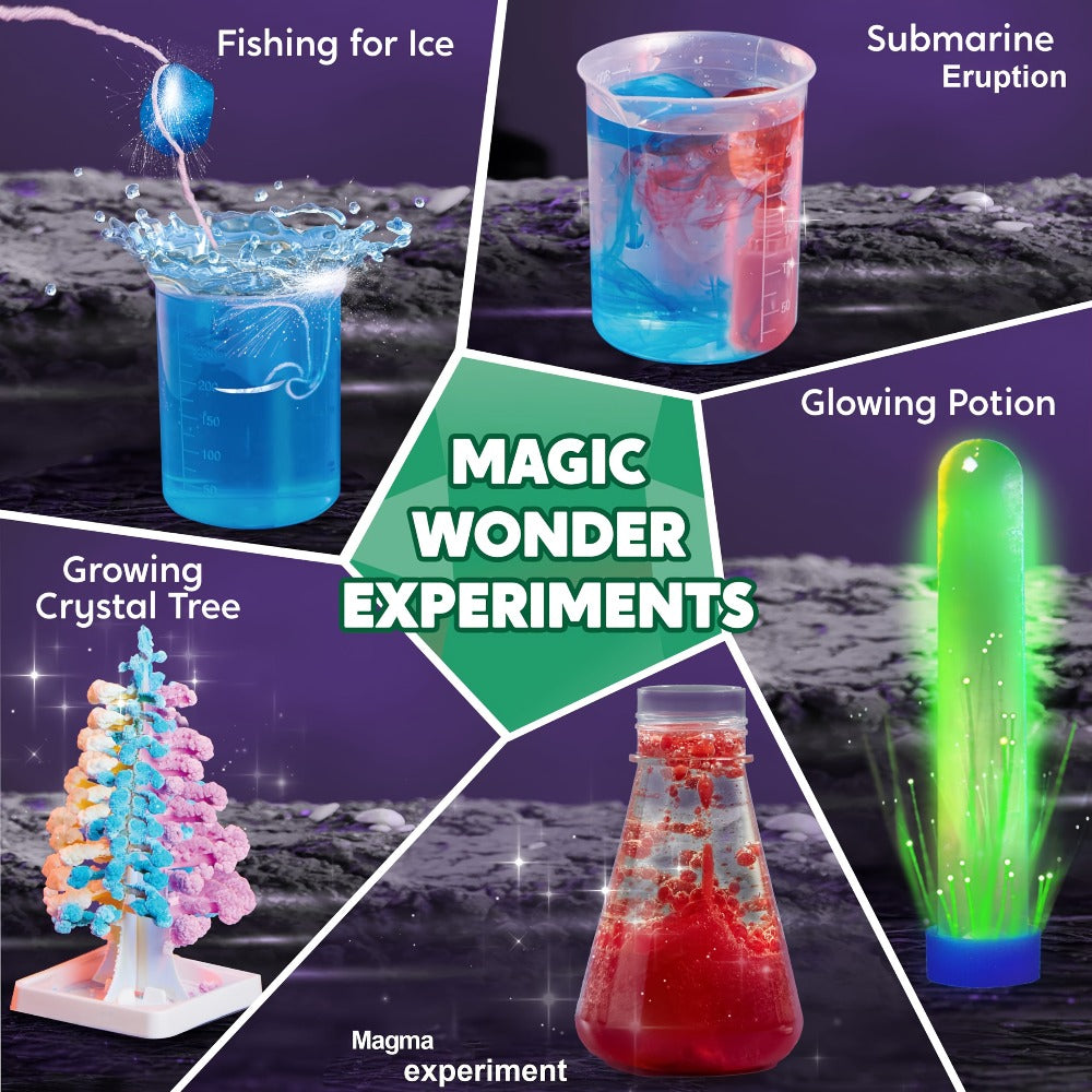STEM Science Kit for Kids 50+ Experiments, Crystal Tree Growing Kit, Lava Lamp, Volcano Chemistry Set — image 6