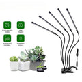 Clamp-On Red Blue LED Plant Lamp with 3, 4 or 5 Flexible Light Bars and USB Control for Shelves — image 5