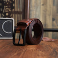 Men's Alloy Pin-buckle Belt With Top-layer Cowhidenew Casual Style