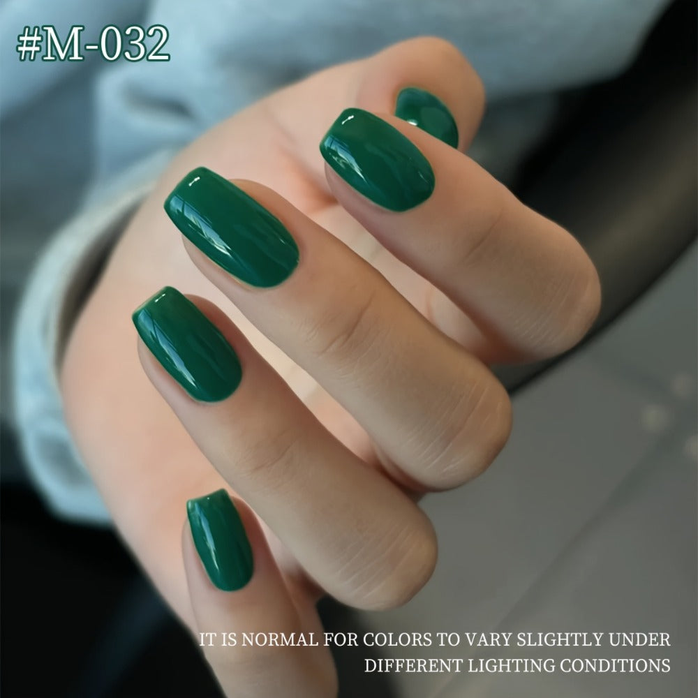 Gel Nail Polish Set with XEIJAYI Label, 9 Green Forest Colors in 0.51oz Photo Frame Bottles — image 7