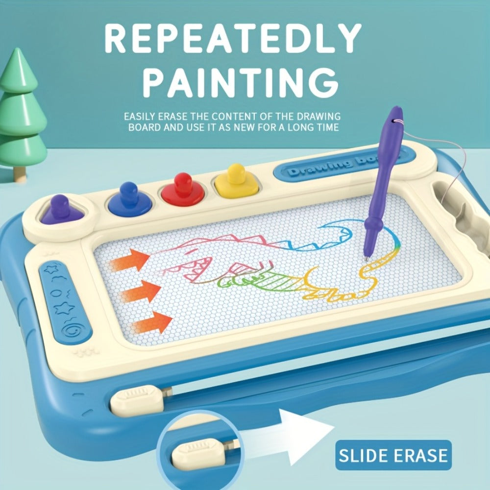 Kids Drawing Board Easel Upgraded with 4 Stamps & Paintbrush with the Listed Color, Size or Set Options for Everyday Use — im