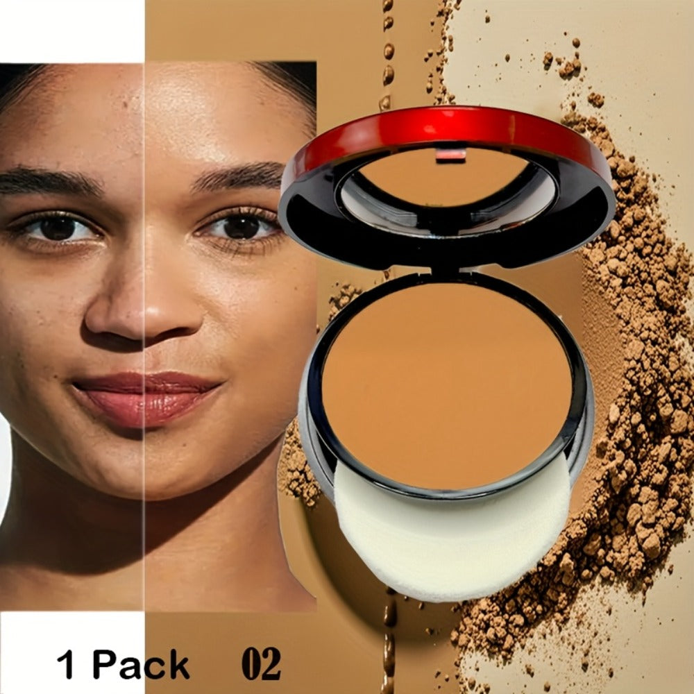 Pressed Powder Foundation Contour Matte Ful1l Coverage Oil Control Waterproof, 6 Shades Light to Dark — image 17