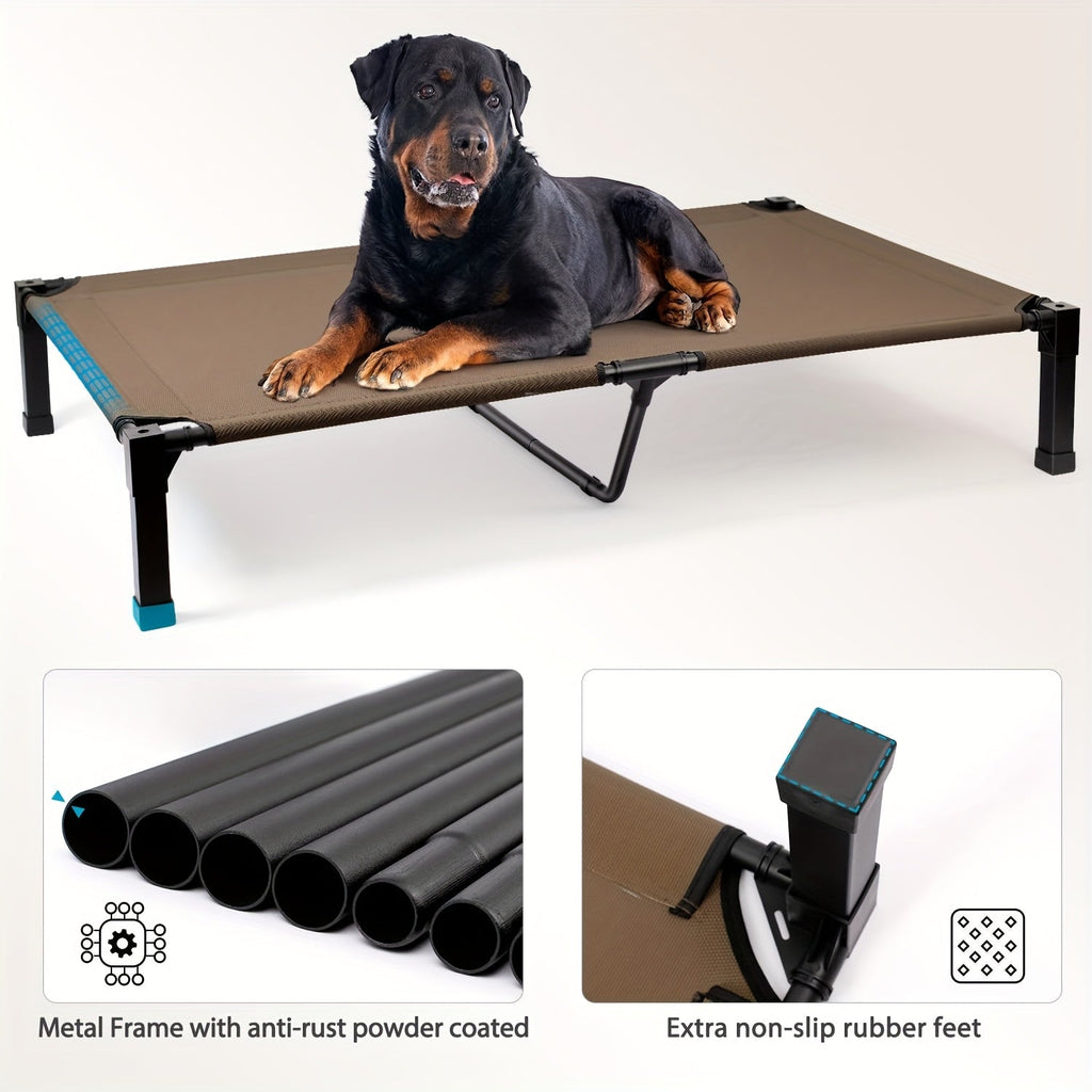 Elevated Pet Cot with Metal Frame, Textilene-Labeled Mesh Deck, Four Sizes and Seven Colors — image 2
