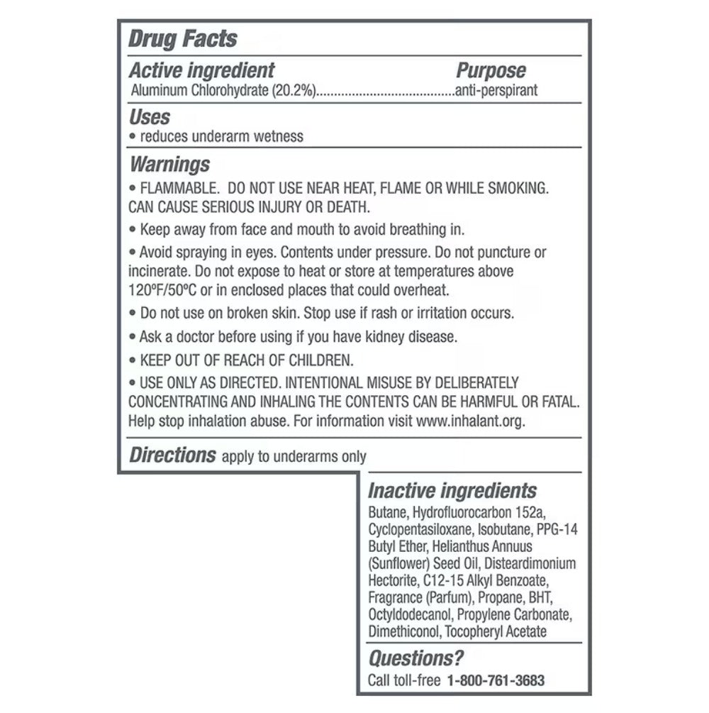 Dove Beauty Finish Antiperspirant Body Spray, Six 5 fl oz Cans with Pink-Cap Can Presentation — image 3