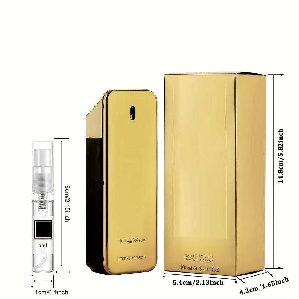 Men's Luxury Cologne 3.4oz Oriental Fragrance Scent Golden Spray Portable Travel Daily Use Christmas Gift for Him 100ml — ima
