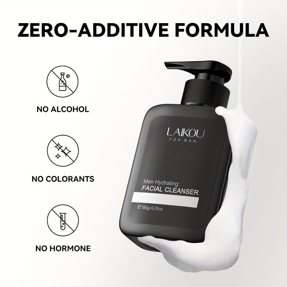 Skincare Set with LAIKOU Label, 4 Men’s Products with Cleanser Toner Lotion and Tone-Up Cream — image 2