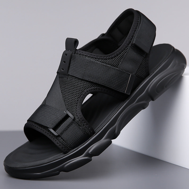 Men's Soft Bottom Non-slip All-matching Outer Wear Roman Beach Shoes
