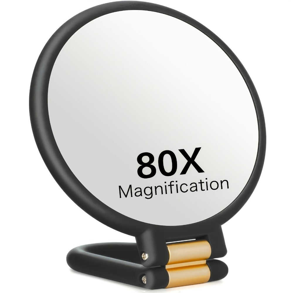Magnifying Mirror 80X for Makeup & Skincare, Handheld 1X-80X Magnification Mirror with 360° Adjustable Handle — image 1