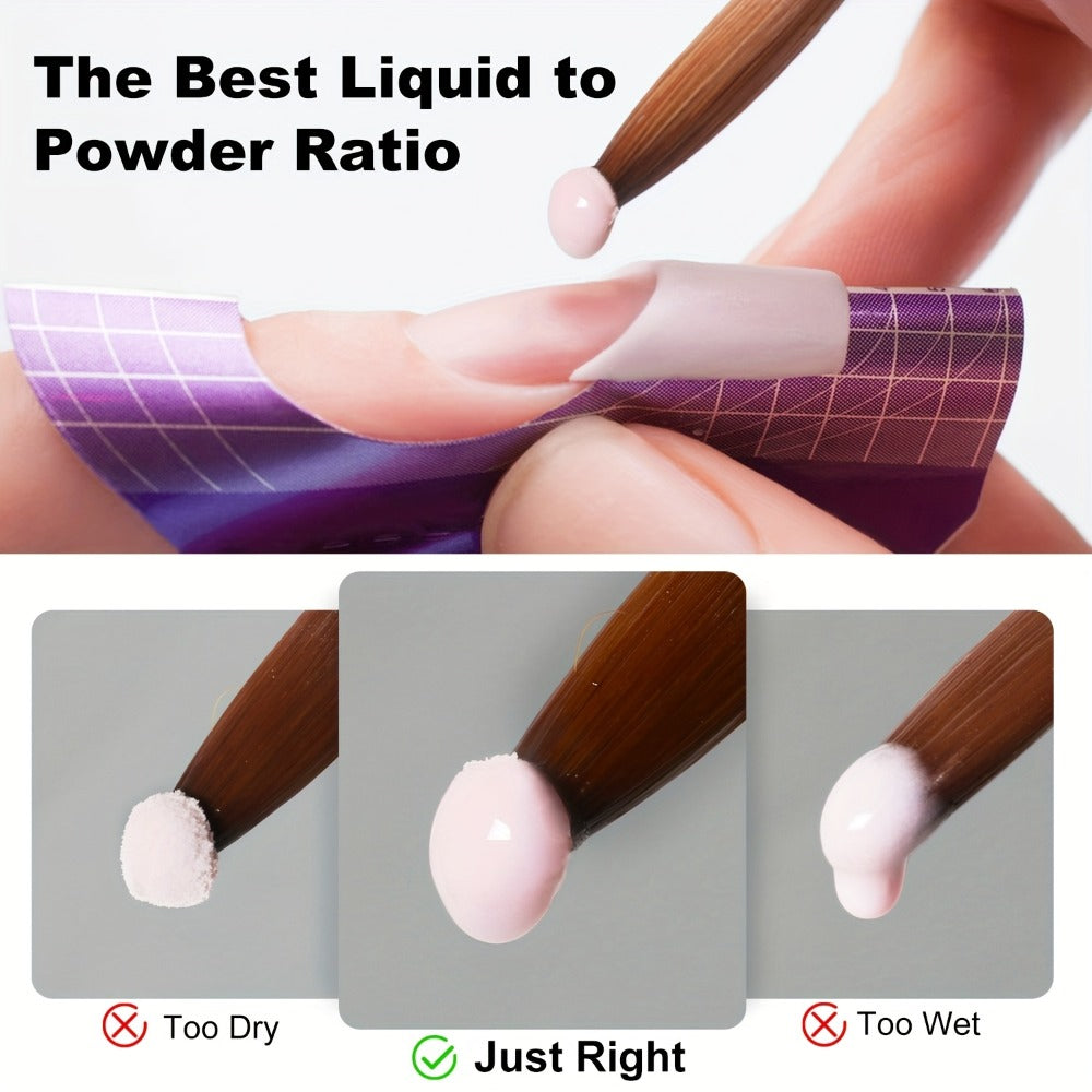 Acrylic Nail Kit with 36W UV LED Lamp, Electric Drill, Three Powders, Glitter Colors, Tips and Manicure Tools — image 8