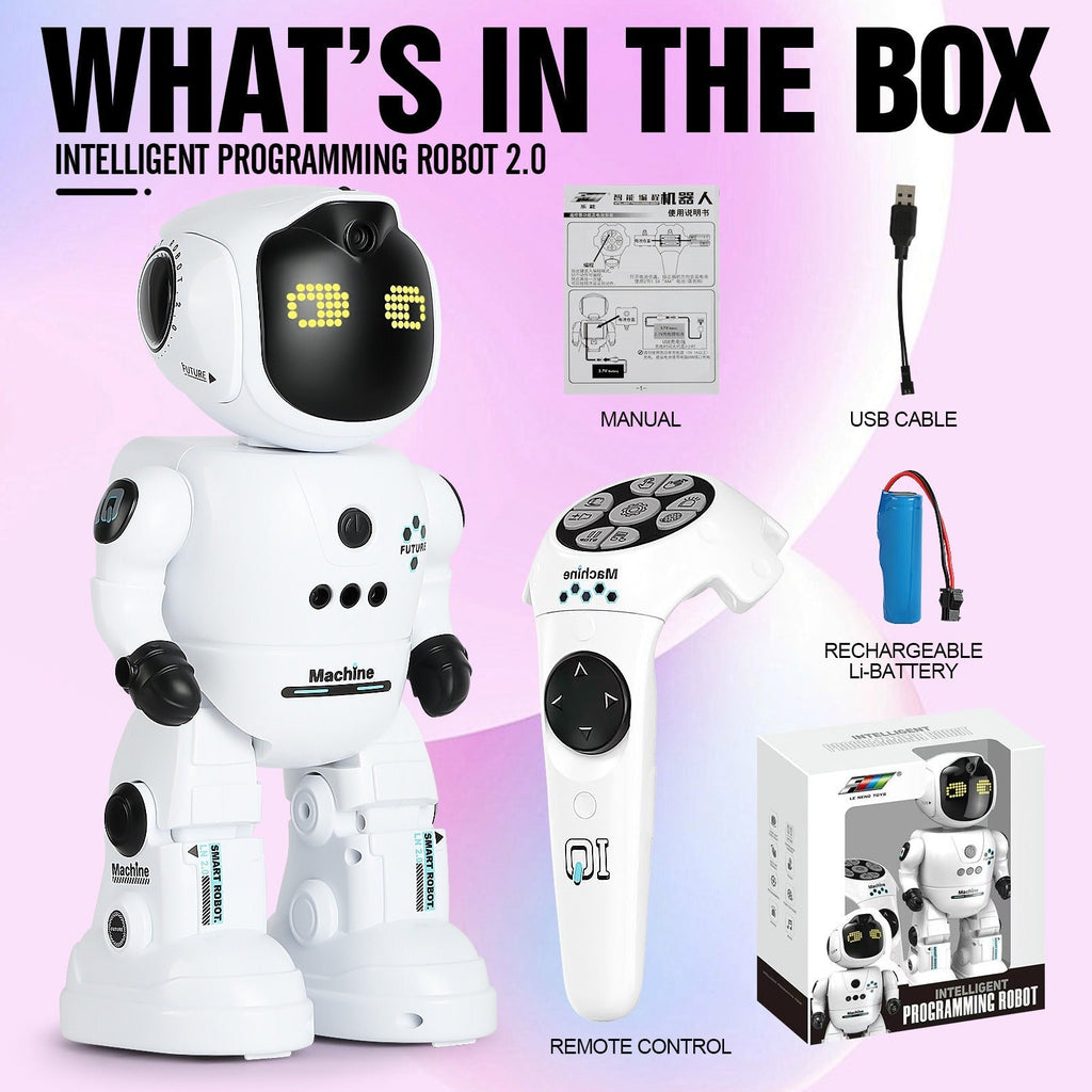 Gesture Control RC Robot Toy for Kids, Voice Recording, Programming, EMO LED Infrared Intelligent Interactive Robot — image 1