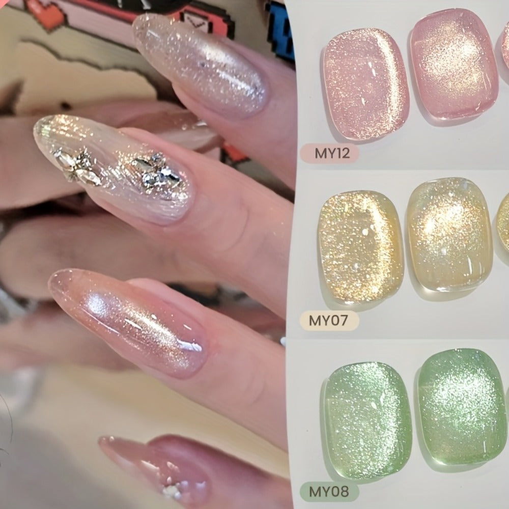 Gel Nail Polish BORN PRETTY 6-Piece Flowing Cat-Eye Set with Six 10ml Magnetic Bottles for Nail Art — image 6