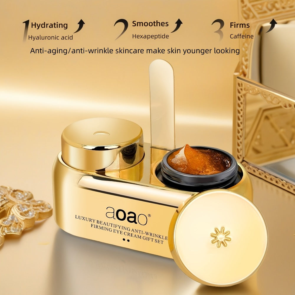 aoao Day and Night Eye Cream Two-Piece Set with Separate 18g Gold-Tone Cosmetic Jar Containers — image 2