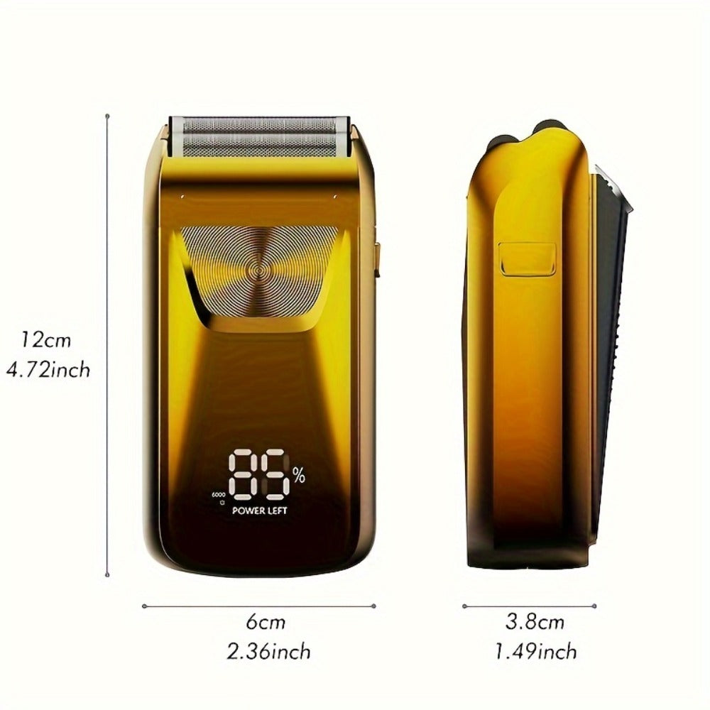 Bald Head Shaver & Beard Trimmer 2-in-1 Electric USB Rechargeable – Aluminum Foil Razor Professional Hair Clipper Grooming To