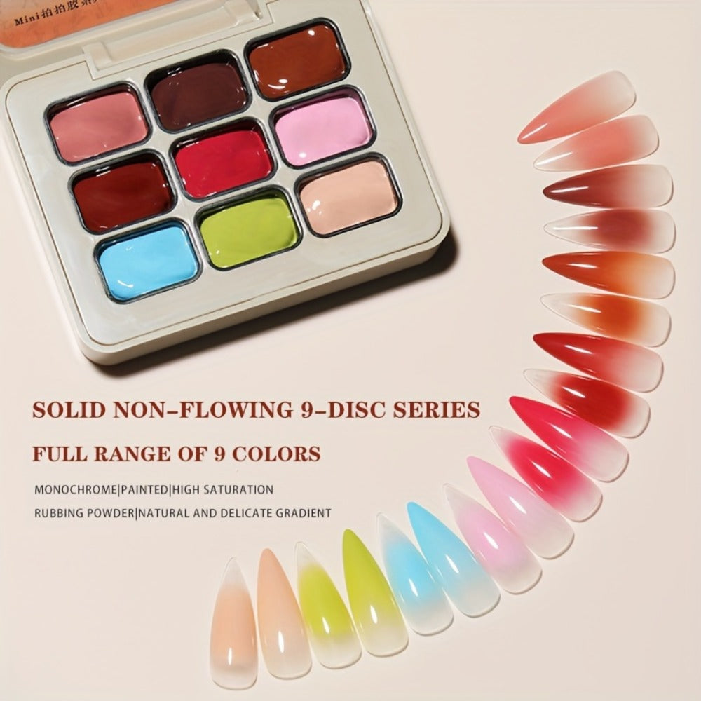 Gel Nail Polish Set 9 Colors Autumn Winter Gradient Collection, Firm Pat Glue Soak Off UV LED Gel Polish — image 6