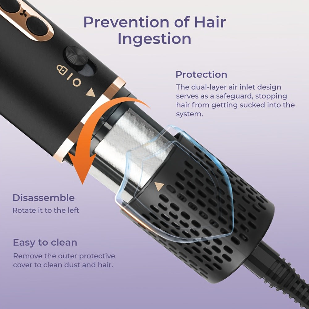 OUDIM 6-in-1 Hot Air Brush Hair Styling Tool with 110, 000 RPM Motor, Foldable Handle and Storage Bag — image 21