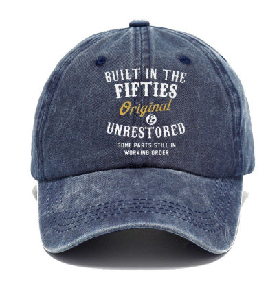 Washed Cotton Printed Distressed Vintage Dad Men's Baseball Cap