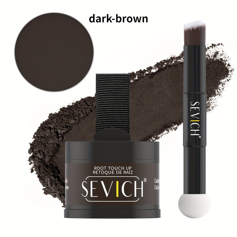 Hairline Powder Root Touch-Up Kit with Refill & Brush – Waterproof Instant Grey Hair Concealer Fills Sparse Hairline Bald Spo