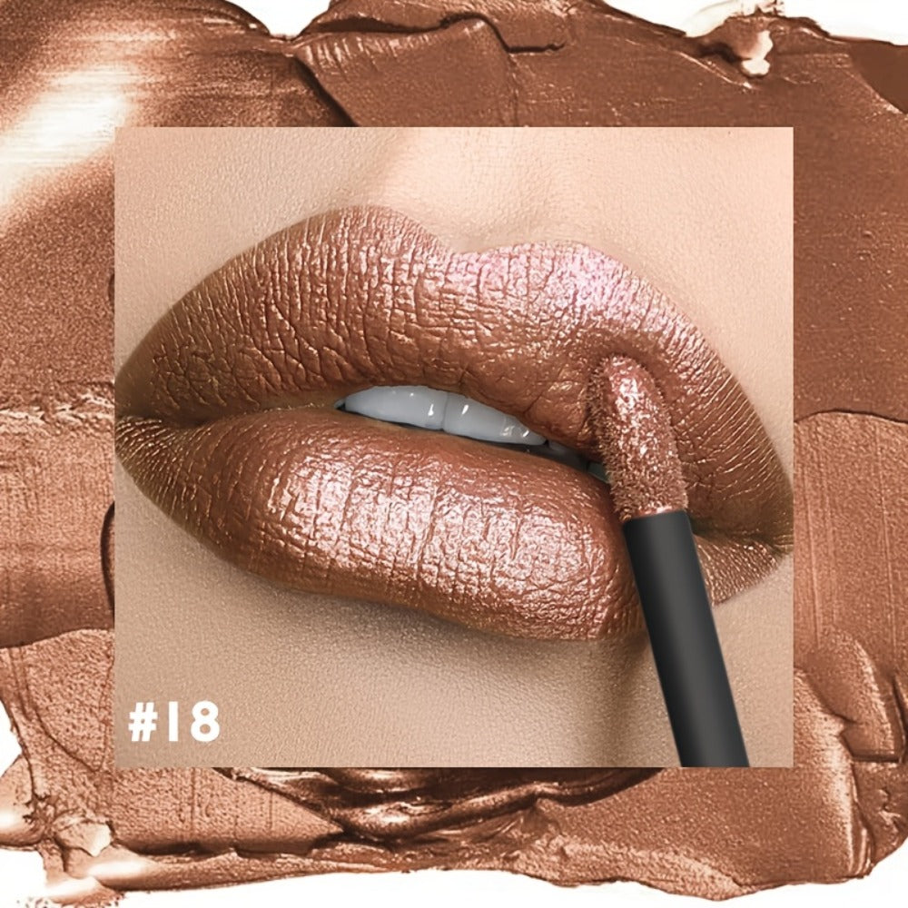 Metallic Shimmer Lip Gloss with Wand Applicator and Eleven Numbered Shade Options from 13 to 24 — image 11