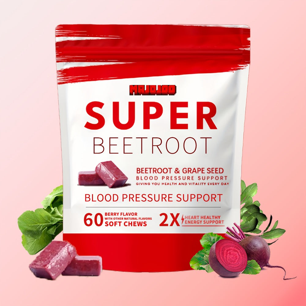 Beetroot Gummies Chewable Supplement with Beetroot Powder Vitamins Minerals & Antioxidants for Bath Time, Home Spa and Person