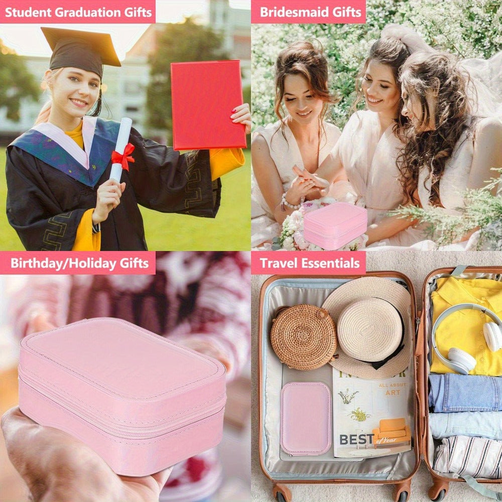 Lighted Makeup Mirror with Travel Case Cosmetic Organizer 3-Color LED Light 1200mAh, for Makeup, Travel and Everyday Vanity U