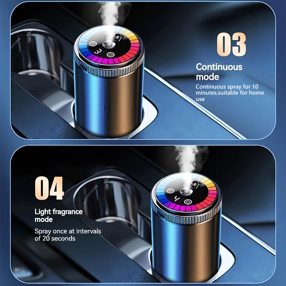 Car Aromatherapy Diffuser with Dynamic Light Show & Starry Sky Mode – Adjustable Scent Intensity, USB Rechargeable, Eliminate