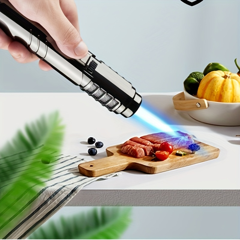 Blowtorch Jet Lighter 1800° Windproof, Zinc Alloy Butane Torch with Blue Flame for Welding, Outdoor Cooking — image 12