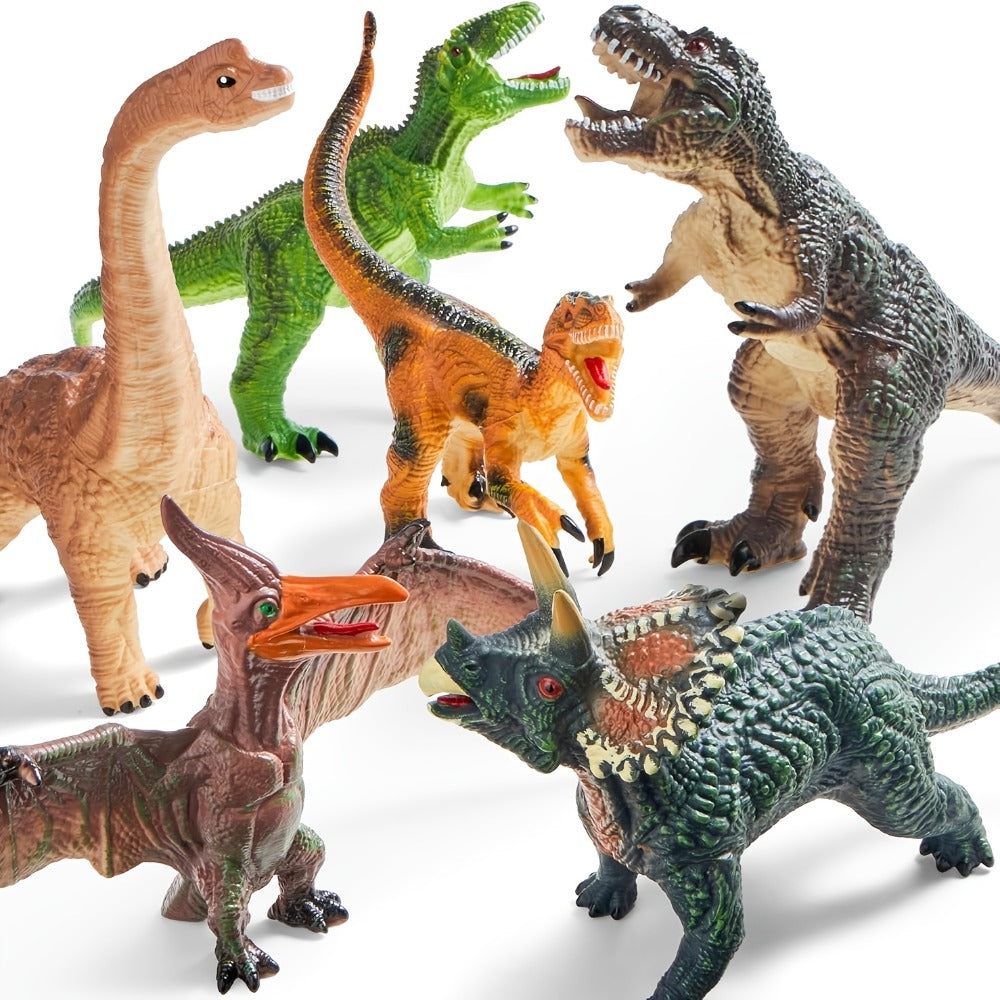 Toddler Dinosaur Figures with Educational Book, 6 Jumbo Realistic Dinosaur Toys for Toddlers 1+ Years — image 4