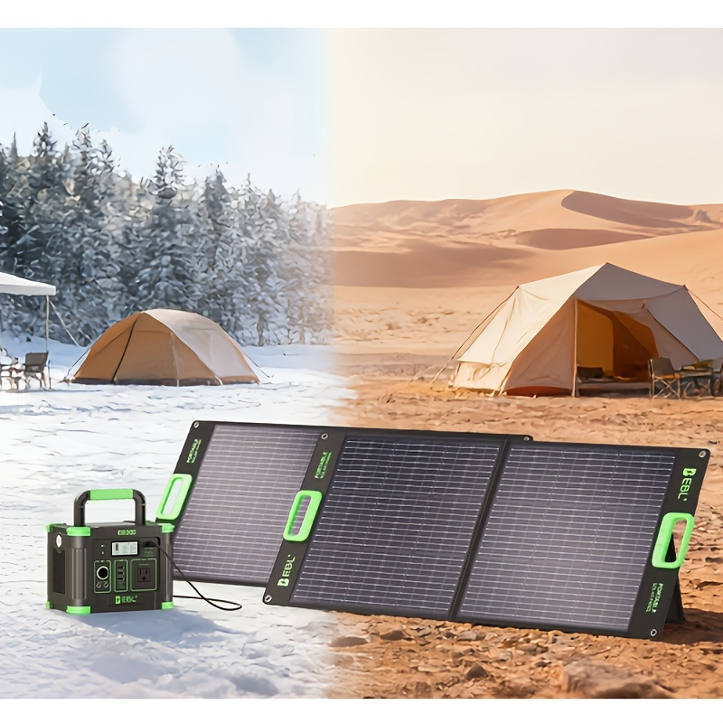 [Portable Solar Panel] 100W Solar Panel for Power Station, Portable Solar Panel with 100W, Foldable Design for Backup Power —