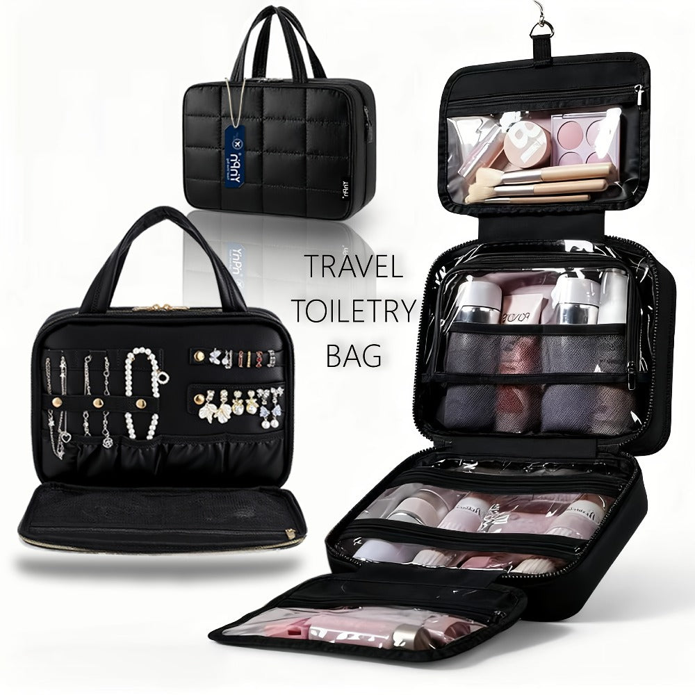 Hanging Travel Toiletry Bag Large Capacity for Full-Size Products Waterproof Cosmetic Organizer with Hook — image 1