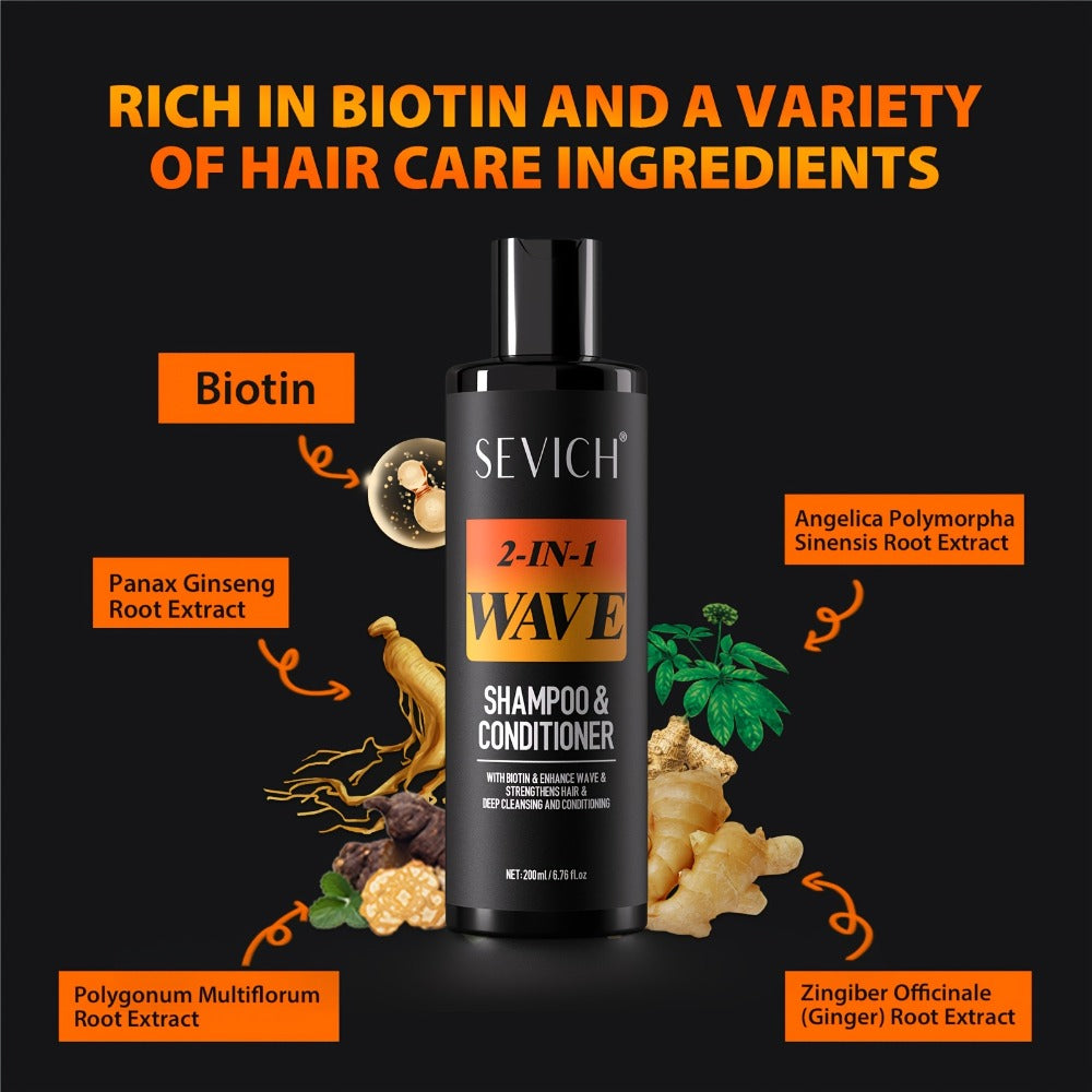 360 Wave Shampoo & Pomade for Men 2-in-1 with Biotin & Glycerin, Deep Cleansing Conditioning Formula — image 7