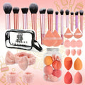 Makeup Brush Set, 41- or 47-Piece Synthetic Bristle Collection with Face Brushes, Eye Brushes, Sponges and Storage Bag — imag
