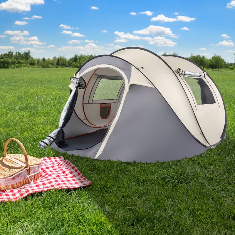 Camping Tent 5-8 Person Automatic Three-Pole Shelter, 110.24 x 82.68 x 47.24 Inches for Outdoor Camp Setup — image 7
