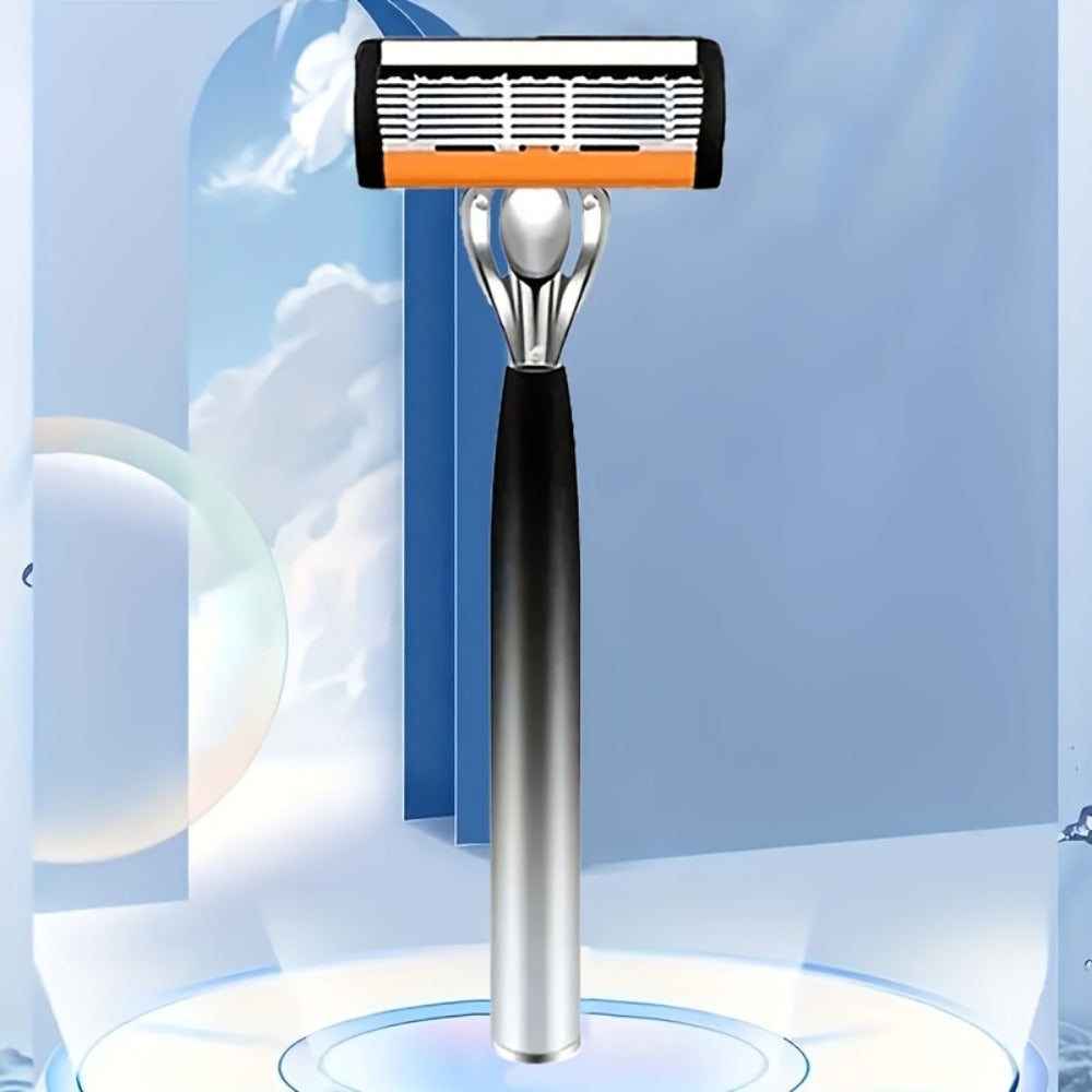 Safety Razor Set for Men 2 Anti-Slip Handles & 24 Ultra-Sharp Replaceable Stainless Steel Blades – Smooth Painless Close Shav