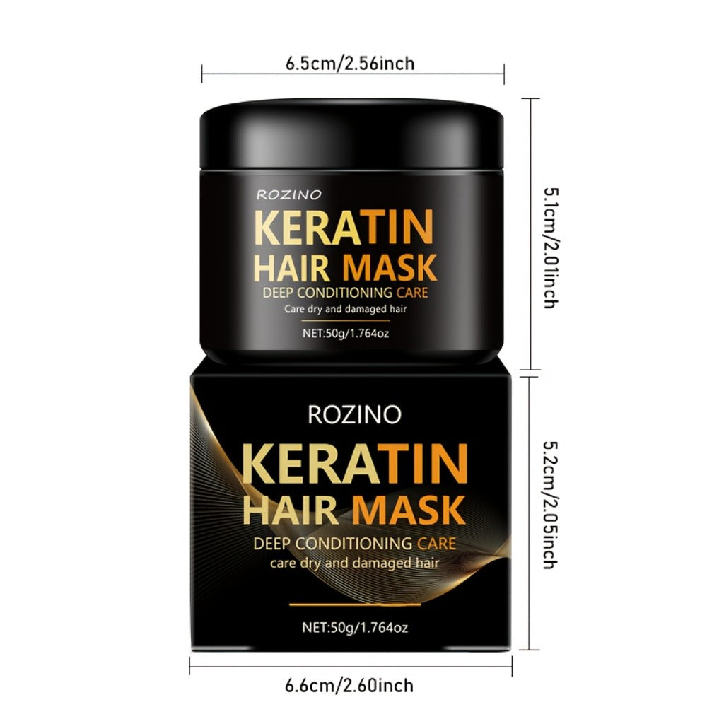 Five-Piece ROZINO Keratin Hair Care Set with Shampoo, Conditioner, Mask and Oil Container Formats — image 7