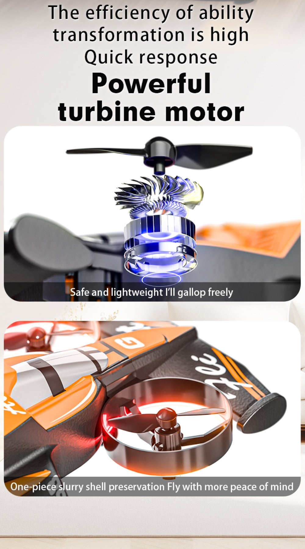 2-in-1 Mini RC Car and Drone Combo Dual Mode Switch One-Touch Takeoff Stable with the Listed Color, Size or Set Options for E