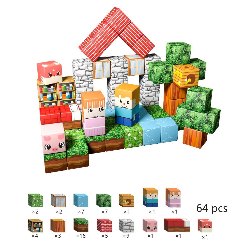 Magnetic Blocks STEM Building Toys for Kids 48/54/64/100/102/108pcs, Sensory Magnetic Tiles Set for Boys Girls Ages 3 4 5 6 7