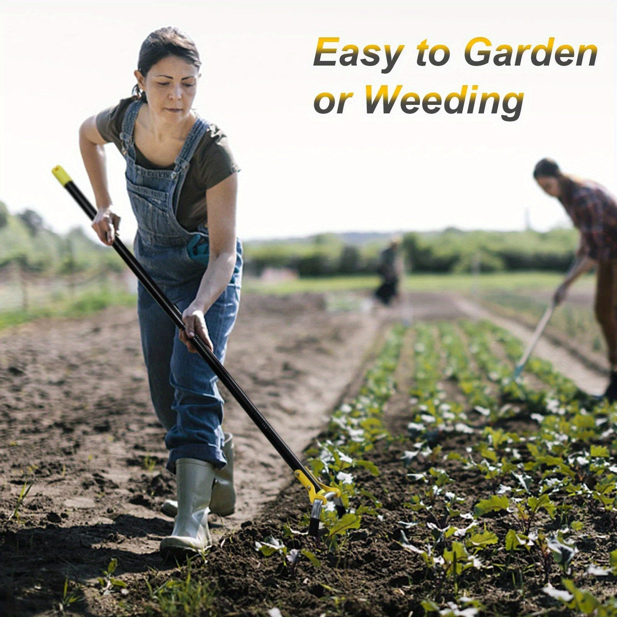 Adjustable Stirrup Hoe Garden Tool with Loop Head, Sectional Handle and 4.5-, 6- or 7.5-Foot Lengths — image 3