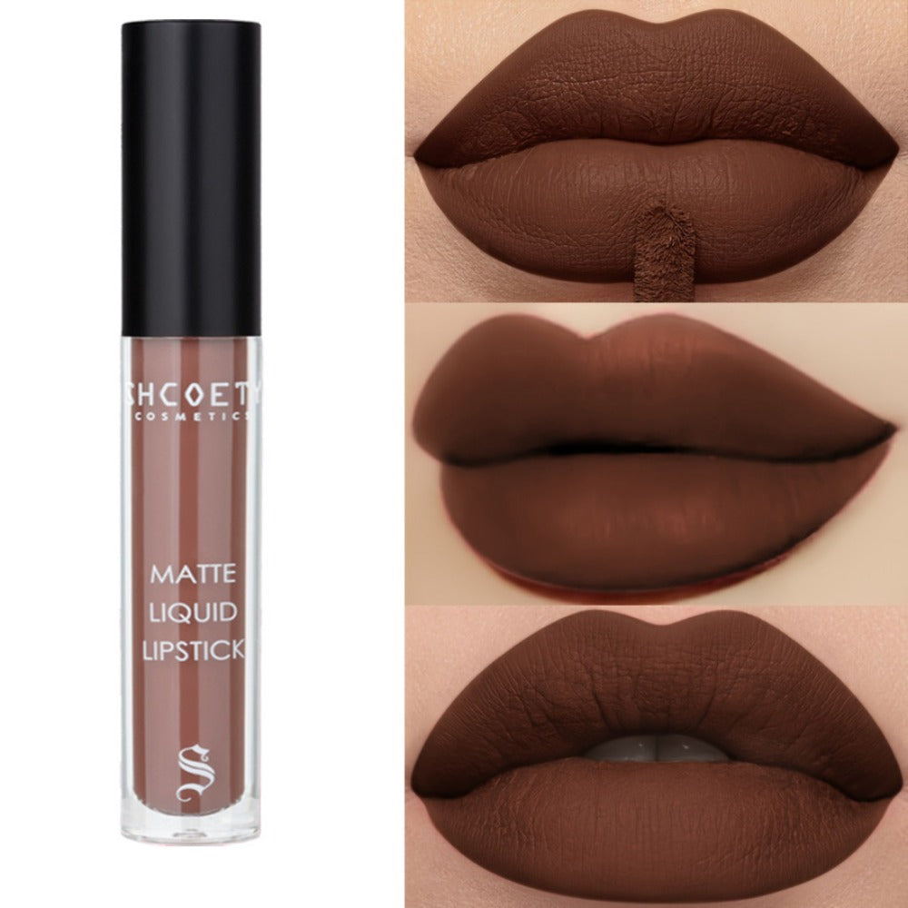 Bear Lip Glaze Set 3 Colors, Cute Bear Packaging Velvet Matte Waterproof Liquid Lipstick in Brown Pink & Red — image 16