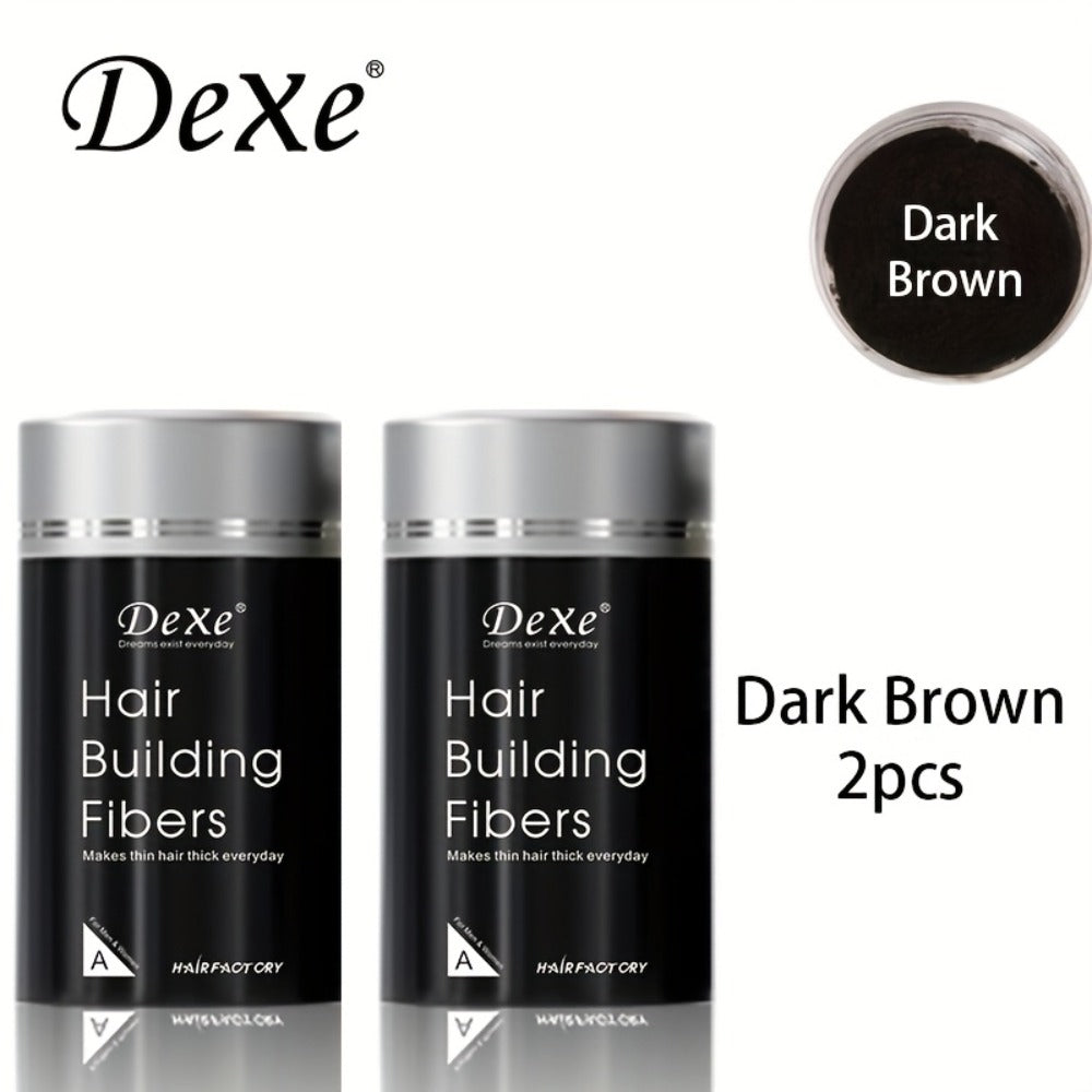 DeXe Hair Fiber Powder 2pcs x 22g, Natural Fine Thickening Fibers for Thinning Hair & Bald Spot Coverage — image 5